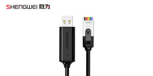 胜为console调试线ML-1015B端口RJ45(Console)公头接线定