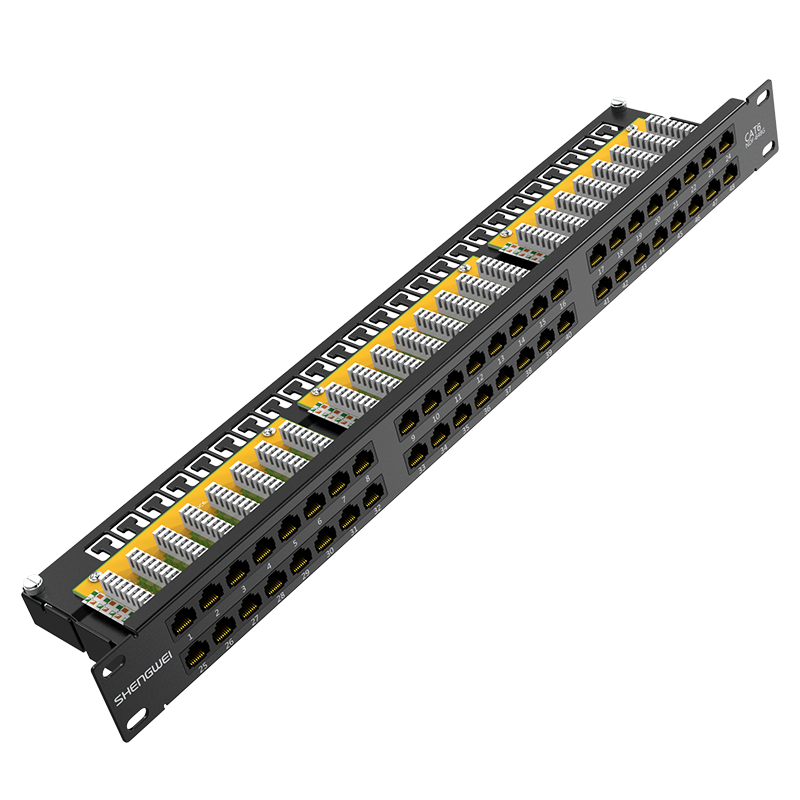 NDF-648G Category 6 Distribution Frame 48 Port Engineering Grade 30U Gold Plated Interface 1U Rack Type Network Distribution Frame