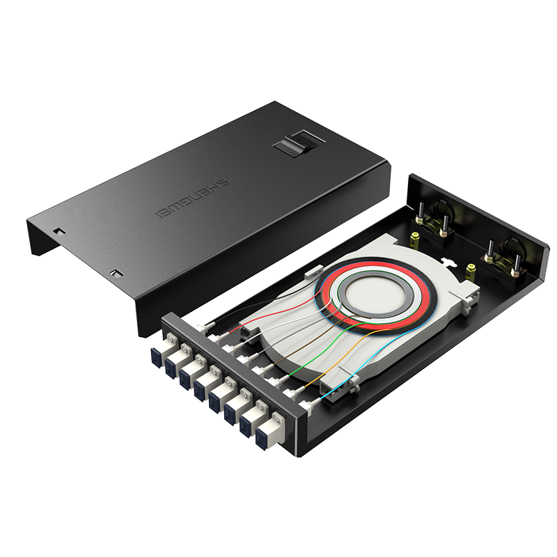 Fbo-108s-m optical fiber terminal box SC8 port multimode 62.5/125 fully equipped pigtail optical cable fusion box optical fiber patch panel distribution frame