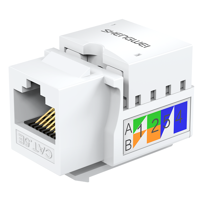 SIM-501 超五类非屏蔽网络模块8P8C CAT5E网络布线适用于信息面板 RJ45插座连接头直通头