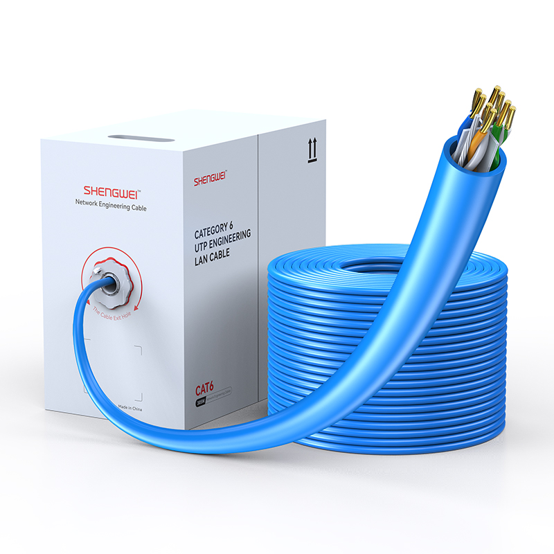 Cat6 Ethernet Bulk Cable, 1000ft (305m), 23AWG Solid Pure Bare Copper Wire, 550MHz, Shielded (F/UTP), LSZH