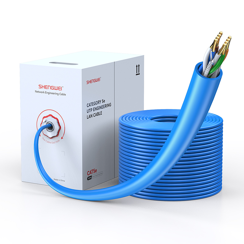 Cat5e Ethernet Bulk Cable, 1000ft (305m),24AWG Solid Pure Bare Copper Wire, 350MHz, Unshielded (U/UTP),  LSZH