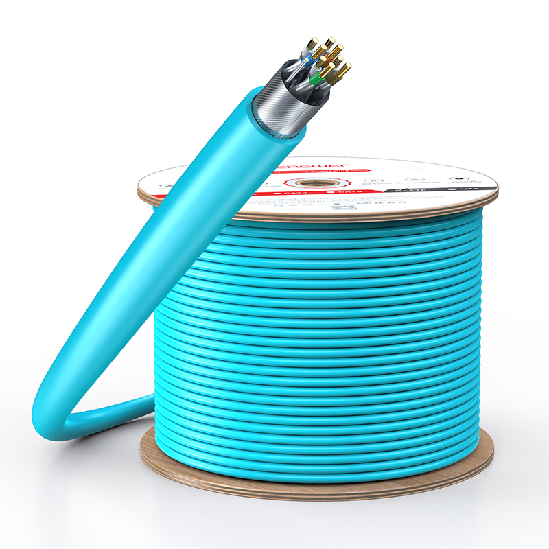 Cat6a Ethernet Bulk Cable, 1000ft (305m), 23AWG Solid Pure Bare Copper Wire, 750MHz, Unshielded (U/UTP), LSZH