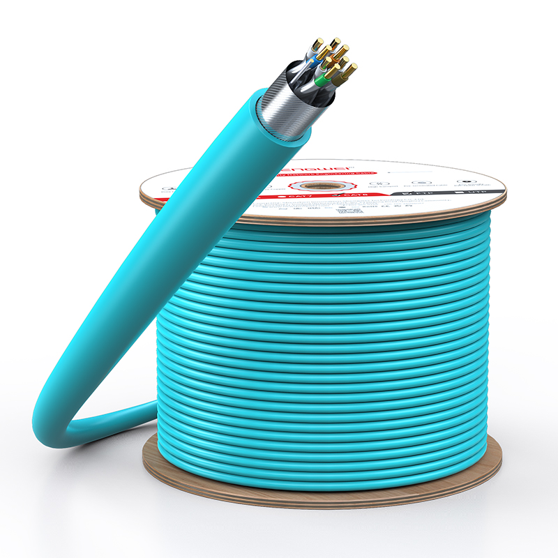 Cat8 Ethernet Bulk Cable, 1000ft (305m), 22AWG Solid Pure Bare Copper Wire, 2000MHz, Shielded (S/FTP), LSZH